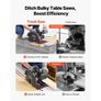 Plunge-Cut Circular Saw Kit, Tracksaw with 48-Tooth Carbide-Tipped Blade, 0-45 Angle Adjustment, 55 mm Cutting Depth, for Wood, Plastic, Guide Rail Not Included, Black Image 2