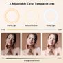 12" Ring Light with Tripod Stand, 63" Extendable, 3 Light Modes & 10 Brightness Levels, LED Selfie Light with Remote Control for TikTok, YouTube, Live Streaming, Photography Image 2