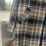 Double Breasted Blue Checked Design Coat Image 3