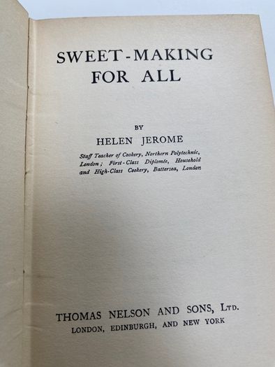 Antique sweet making cook book