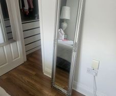 silver freestanding mirror