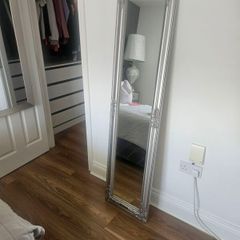 silver freestanding mirror
