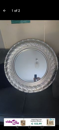 silver effect mirror