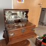 antique Victorian oak tantalus Image 5