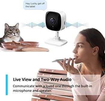 Tapo Mini Smart Security Camera, Indoor CCTV, Works with Alexa&Google Home, No Hub Required, 1080p, 2-Way Audio, Night Vision, SD Storage, Device Sharing (FREE SHIPPING)