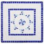 3 Piece Mosaic Bistro Set Ceramic Tile Blue and White Image 5