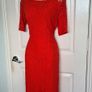 Deep Burnt Orange Lace Dress from Dunnes size 12 Image 3