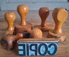 Vintage French Wooden Stamp Handles