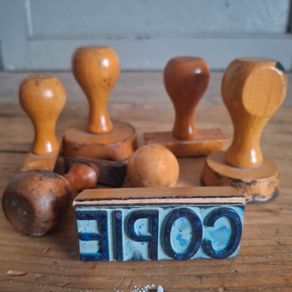 Vintage French Wooden Stamp Handles