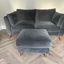 EZ Living Kendal 2 Seater Sofa  Navy Velvet Image 4