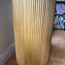 Fluted solid wood sideboard with sliding doors Image 3