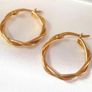 Vintage Hallmarked 9ct Gold Twist Earrings Image 8