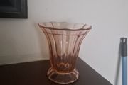 pink glass vase