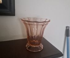 pink glass vase