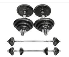 PROIRON 27kg Adjustable Dumbbell & Barbell Weight Set