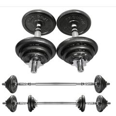 PROIRON 27kg Adjustable Dumbbell & Barbell Weight Set