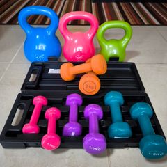 Dumbbells and Kettlebell weight set for home exercise