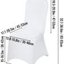 50 Pcs Wedding Chair Covers Stretch Spandex Covers for Restaurant Hotel Banquet Chair Covers Universal Dining Party Image 2