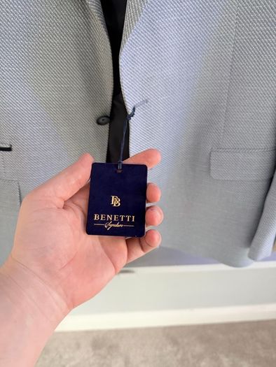 Benetti Signature Mens Blazer - Ice Blue - Size 44S