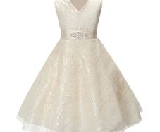 New Girls Party Flower Formal Wedding Bridesmaid Pageant Prom Christening Dress Age 12-13yrs