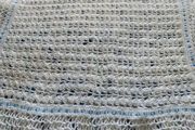 Large white crochet blanket