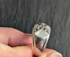 silver old vintage ring