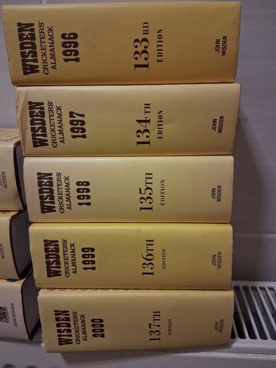Cricket Books. Wisden Cricketers Almanack. Years 1996 to 2003. Eight Books In Chronological Order.Collect In Dublin Or Receive Via Post.