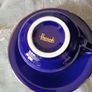 Harrods Knightsbridge 2 Royal Blue Cobalt Gilded  Cups & Saucers Image 5