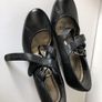 Clarks Black Leather Wedge Mary Jane Shoes - Size 6 Image 2