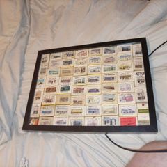 Framed unique vintageIrish Matchbox Label Collection - Rare Pub & Hotel Ephemera