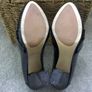 Clarks Black Patent croc loafers court shoes Image 3