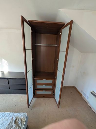 IKEA Tall wardrobe with frosted glass doors