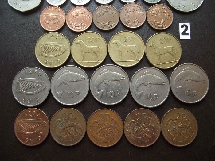 Lot of 41 Irish coins (1971-2000)