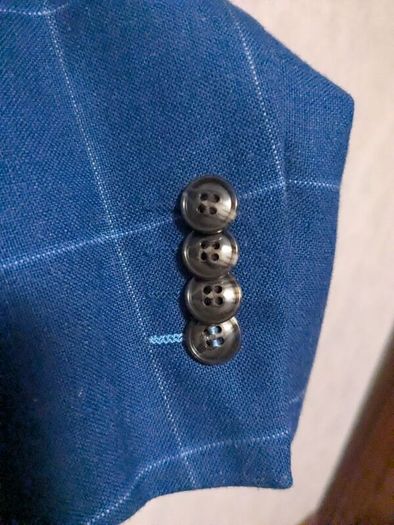 MOSS mens checked linen wool blazer size XL