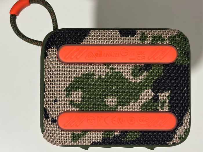 JBL GO4 Bluetooth Speaker, USB C Charging, IP67 Dustproof, Waterproof, App Compatible, Passive Radiator, Portable, Squad