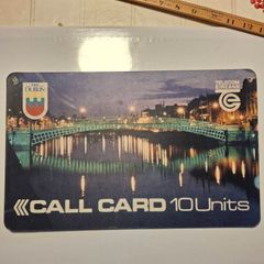 Irish Telecom Eireann Cardboard Advertising Callcard 1988 Dublin Millennium 10units 14" X 9" ,, 36cm X 23cm
