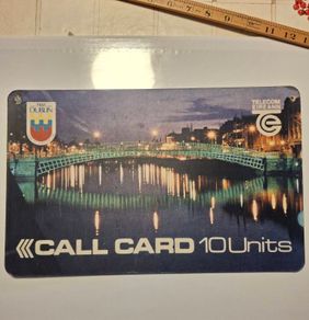 Irish Telecom Eireann Cardboard Advertising Callcard 1988 Dublin Millennium 10units 14" X 9" ,, 36cm X 23cm