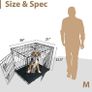 Dog Crate Dog Cage from Small to Large, Foldable Puppy Dog Crates , Cage Furniture with Non-Chew Metal Removable Tray Silver Folding 2 Door Crate, Medium Size 30-inch(76.2cm) Black (FREE POSTAGE) Image 5