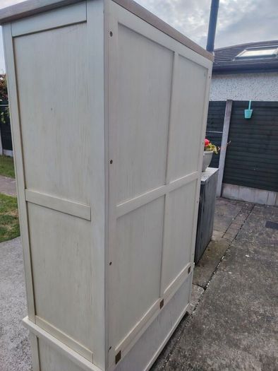 Wardrobe solid cream painted