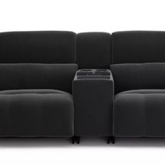 Dfs 4D cinesound recliner sofa black velvet