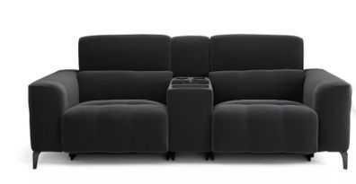 Dfs 4D cinesound recliner sofa black velvet