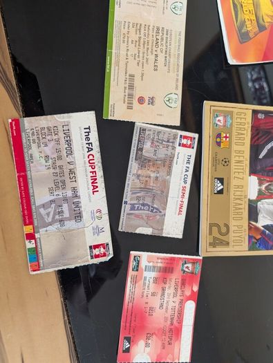 Huge 1990 80s vintage liverpool and some vintage Ireland soccer gear signed gear etc