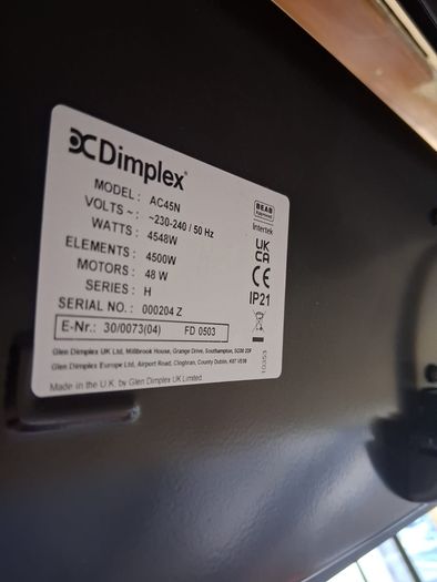 Dimplex AC Over Door Heater 4.5kw
