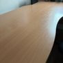 Office Desk Radial Right Hand Silver Legs W1600xD1200x725 Beech Colour Image 4