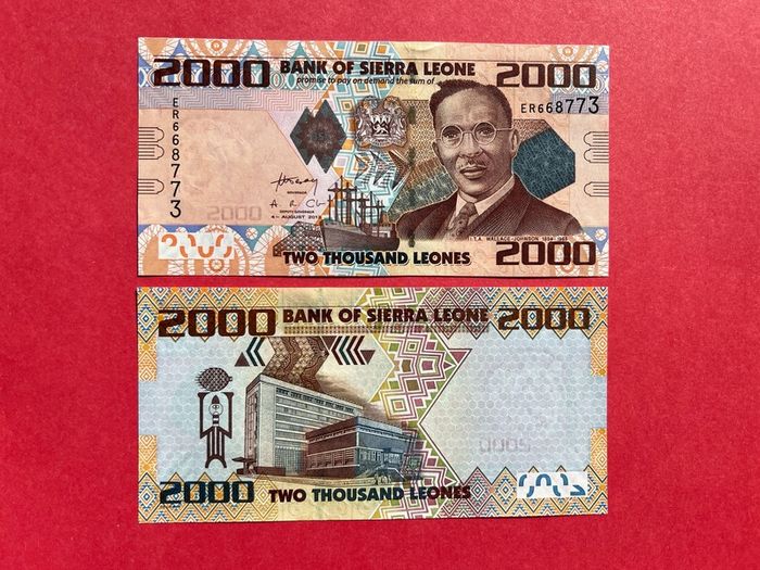 Sierra  Leone  2,000 Leones  2013  ( Uncirculated ) Pick  31b .