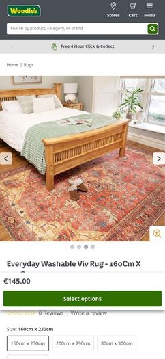 Kukoon Everyday Viv Washable Rug 160 x 230cm