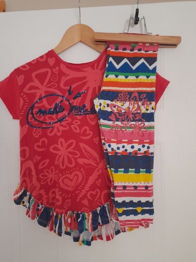 girls desigual top and leggings