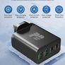 65W USB C Charger, 4-Port GaN Super Fast Charging Plug & 2M Cable Multi PD/PPS UK Laptop Charger + Type C Cord for MacBook Pro/Air, iPad, iPhone 17/16/15, Samsung S26 S25, Chromebook Dell HP Image 4