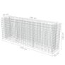 Gabion Raised Bed Galvanised Steel 270x50x100 cm Image 2