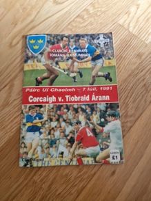 1991 Munster Hurling Final Programme  Cork v Tipperary